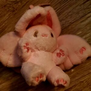 Adorable Pink Plush Bunny Toy for Small Pets